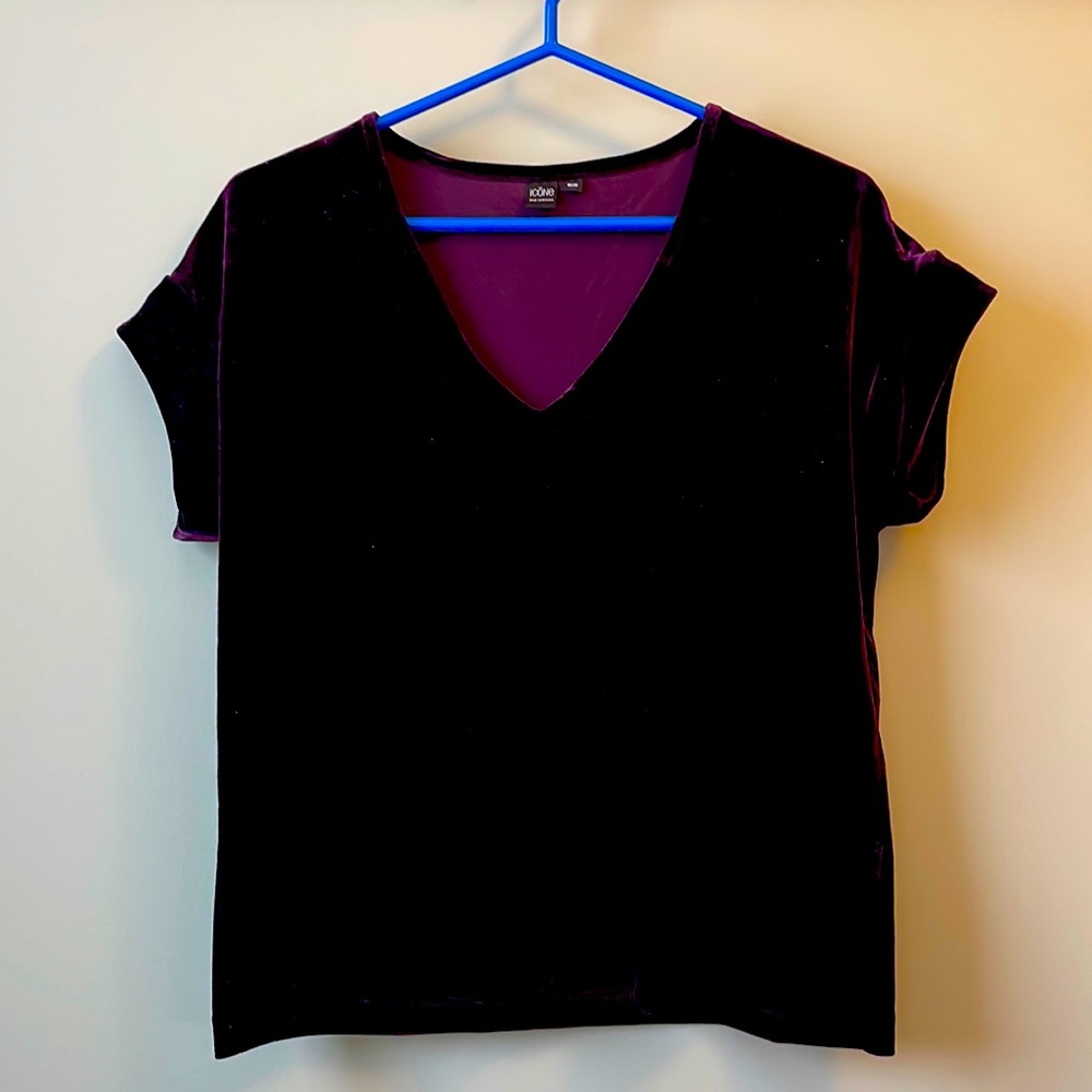 Purple velvet top